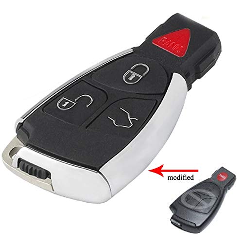 Beefunny Modified Smart Remote Car Key Shell Case 3 Button+Panic for Mercedes-Benz CLS C E S ( for Dual battery ONLY) 1 - LeoForward Australia
