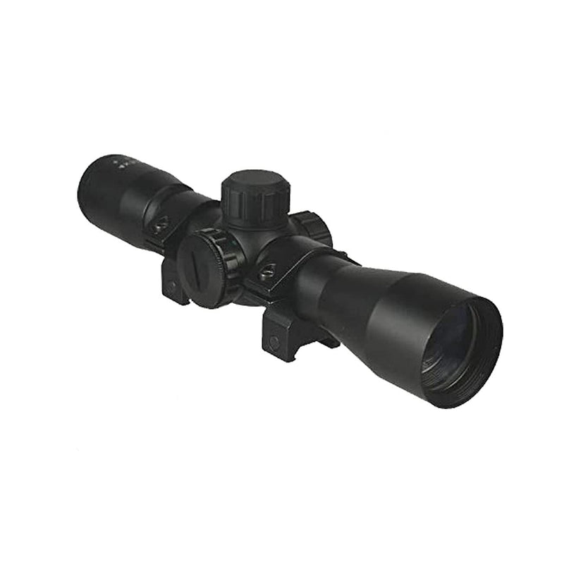  [AUSTRALIA] - Ahlmanstr Tactical Scope for Hunting 4x32 Compact Rifle-Scope with Rings 20mm Free Mounts Long Eye Relief Mil-Dot Reticle 223 .308 Shotgun Scope Series Clear