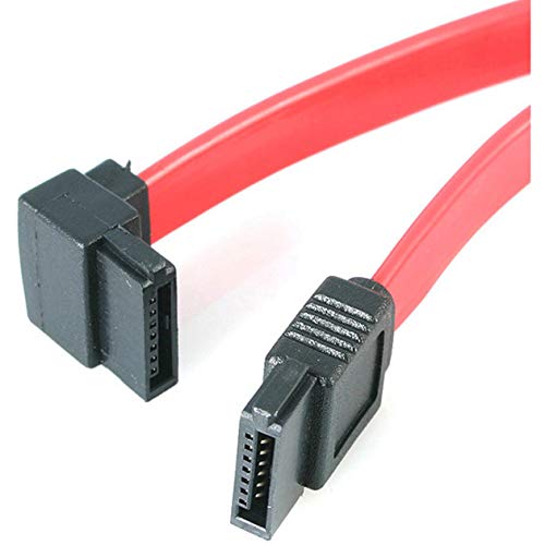  [AUSTRALIA] - StarTech.com SATA to Left Angle SATA Serial ATA Cable - SATA cable - Serial ATA 150/300/600 - SATA (R) to SATA (R) - 1 ft - left-angled connector - red - SATA12LA1 12 inch