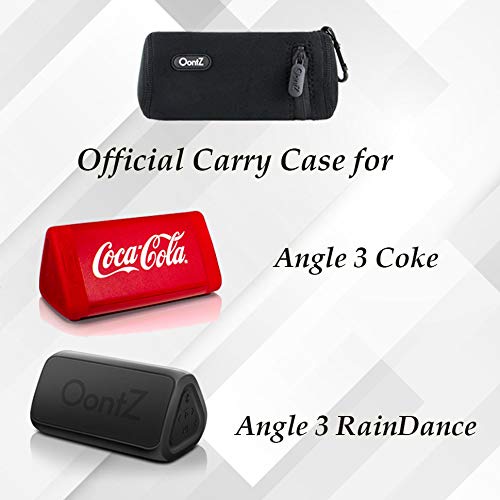 OontZ Angle 3/OontZ Angle 3 RainDance Bluetooth Speaker Official Carry Case, with Aluminum Carabiner, Neoprene Improved with Reinforced Zipper, Black [NOT for OontZ Angle 3 Plus/OontZ Angle 3 Ultra] Black Stitching - LeoForward Australia