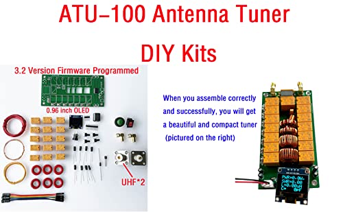  [AUSTRALIA] - Malahit ATU-100 Antenna Tuner DIY Kits 1.8-50MHz atu100 Automatic Antenna Tuner by N7DDC 7x7 0.96 Inch OLED SMT and chip soldered 3.2 Version Firmware Programmed Unassembled