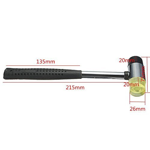  [AUSTRALIA] - 【The Best Deal】OriGlam 26mm Double-Faced Soft Mallet, Rubber and Nylon Faced Hammer Mallet for Home Improvement Glazing Window Beads Tool