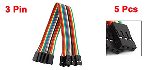  [AUSTRALIA] - 20cm 2.54mm F/F 3 Pin Solderless Flexible Breadboard Jumper Wire 5 Pcs