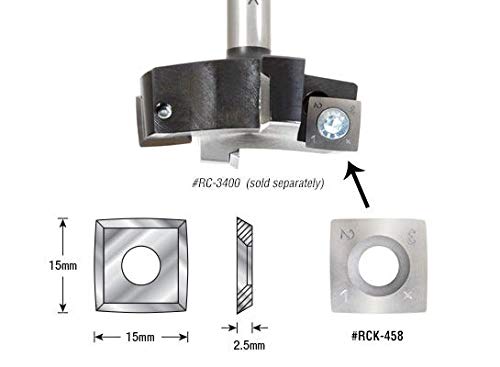 Amana Tool - RCK-458 Solid Carbide 4 Cutting Edges Insert Replacement Knife Non-Ferrous Me - LeoForward Australia