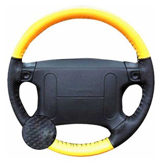  [AUSTRALIA] - Wheelskins EuroPerf perforated One Color style Leather Steering Wheel Cover - Charcoal Perforated Top & Bottom and Charcoal Perforated Left & Right Sides, Size: C
