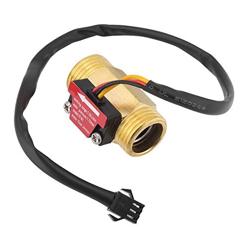  [AUSTRALIA] - 1Pc Turbine Water Flow Meter Flow Sensor G1/2'' Electric Magnetic Brass Inline Hall Switch Male Thread 1-25L/min