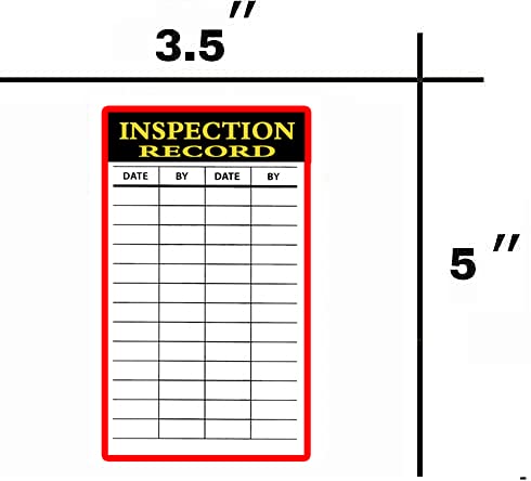  [AUSTRALIA] - YOUOK Inspection Record Inventory Shipping Pallet Stickers,3.5x5 inch Special Handling Instructions Stickers for Warehouse Control,Equipment Maintenance (200pcs), YOUOK08182255RECORD22
