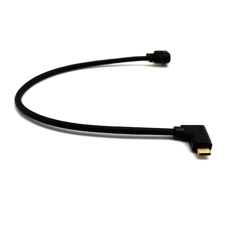  [AUSTRALIA] - MOTONG U-Shaped USB 3.1 C Cable, 10Gbps Gold-Plated 3A Type C Male to Type C Male 90 Degree Charging Cable Cord for Laptop/Tablet(0.3M, M to M 90D) 0.3M