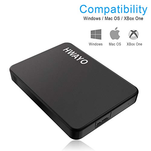  [AUSTRALIA] - HWAYO 120GB Portable External Hard Drive Ultra Slim 2.5'' USB 3.0 HDD Storage for PC, Desktop, Laptop, MacBook, Chromebook Matte Black