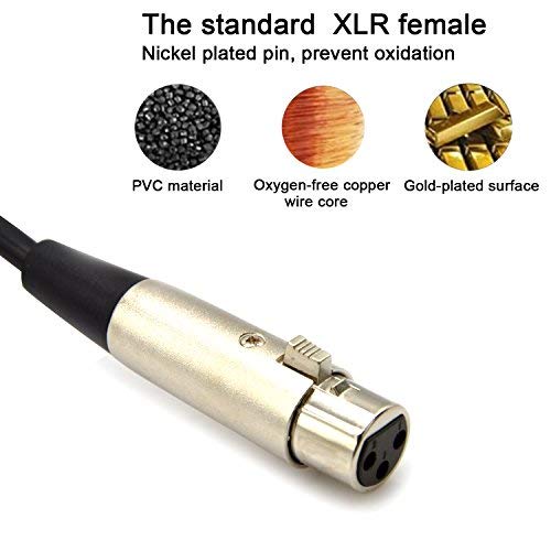  [AUSTRALIA] - XLR Cable, VAlinks 10FT 3PIN XLR Female Microphone Cable Studio Audio Cable Connector Cords Adapter for Microphones or Instruments Recording Karaoke Singing - 3m/10ft