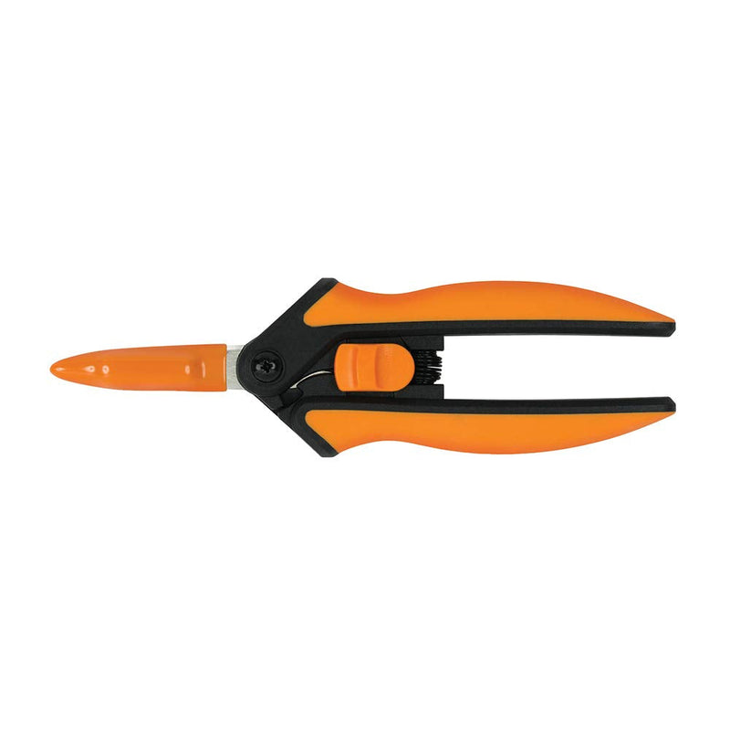  [AUSTRALIA] - Fiskars Softouch Micro-Tip Pruning Snip, Non-Coated Blades, Orange/Black (399240-1003)