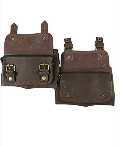 The Vintage Stuff Leather Fanny Pack Waist Bag with Adjustable Strap, Multi Pocket Travel Hip Bum Bag for Outdoors, Hiking, Running, Trekking, Cycling for Men & Women - LeoForward Australia