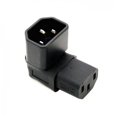Xiwai IEC Male C14 to Up Direction Right Angled 90 Degree IEC Female C13 Power Extension Adapter - LeoForward Australia