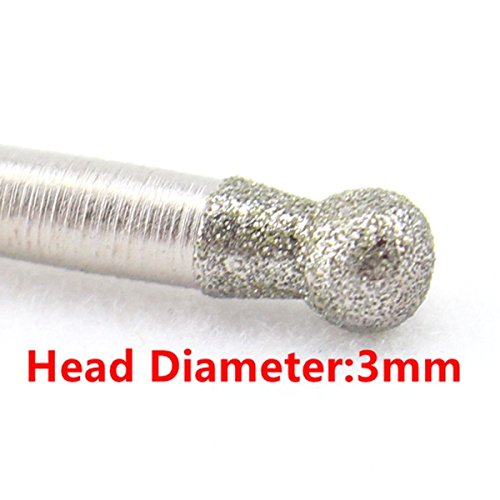 ILOVETOOL 3mm Round Shape Diamond Bits Carving Tools for Gem Stone Pack of 20Pcs Head Diameter 3mm - LeoForward Australia