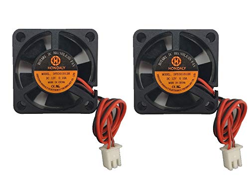  [AUSTRALIA] - 30mm 3010 30x30x10mm 1.2in. fan 12V DC Brushless Long Life Dual Ball Bearing Cooling Fan for 3D Printer,Computer or Other Small Appliances Series Repair Replacement 2Pin UL Certified (2packs 10000RPM) 2packs 10000RPM