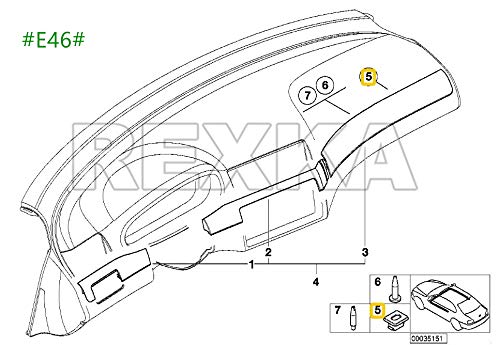 Rexka 20pcs Interior Dash Trim Clips Grommets for BMW 51-45-8-266-814 51458266814 E46 E65 E66 E83N - LeoForward Australia