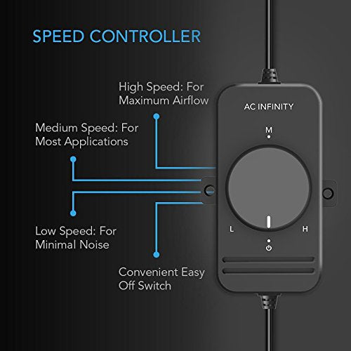  [AUSTRALIA] - AC Infinity, Fan Speed Controller for 100 to 125V AC Axial Muffin Cooling Fans, Single Connector, for DIY Cooling Ventilation Exhaust Projects