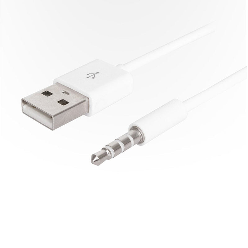  [AUSTRALIA] - iPod Shuffle Cable, iAbler 2 Pack 3.5mm Jack/Plug to USB USB Power Charger Sync Data Transfer Cable for iPod Shuffle 3rd 4th 5th MP3/MP4