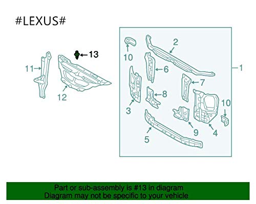 Rexka 20pcs Radiator Cover Clips Compatible with Toyota Lexus 90467-08217 4Runner FJ Cruiser Tacoma GX470 - LeoForward Australia