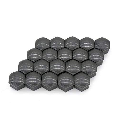  [AUSTRALIA] - Waylin 20 Pcs New Universal 17mm Wheel Lug Nut Bolt Cover Caps +Removal Tools (Gray)