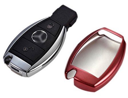 ontto for Mercedes-Benz Key Cover Case Keyless Smart Car Key Holder Remote Control Key Fob Jacket TPU Key Shell for Benz C E S M CLS CLK GLK GL Class Pink - LeoForward Australia