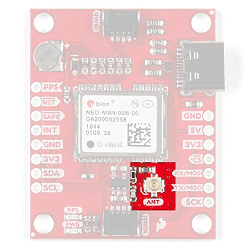  [AUSTRALIA] - SparkFun GPS Breakout - NEO-M9N, U.FL (Qwiic) High-Quality Breakout No Soldering Required Breadboardable Contains a Rechargeable Backup Battery Allowing a Warm-Start decreasing time-to-First-fix