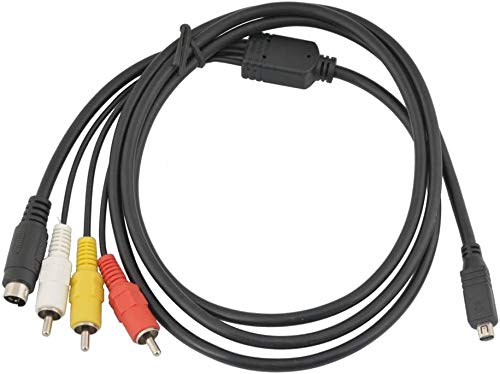 Handycam Video Cable VMC-15FS AV RCA S-Video Cable Cord [2-Pack] VMC15FS Video/Audio Cable for Sony Handycam MiniDV Camcorder Connector (Pack of 2, 5ft) - LeoForward Australia