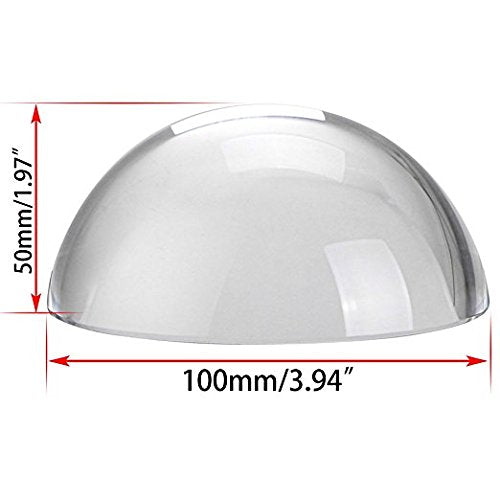 3.9" Magnifying Glass Dome Paperweight Photography Decoration 5X Optical Magnifier Reading Aid for Reading Blueprints Maps - LeoForward Australia