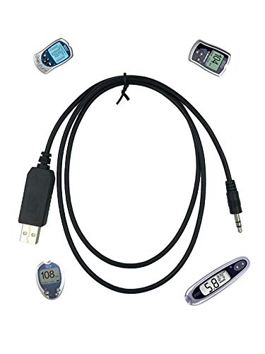  [AUSTRALIA] - Washinglee USB Data Cable for Lifescan Glucose Diabetes Meter, Onetouch Series Like Ultra2, Ultramini, Ultralink and Ultrasmart, with Intelligent Chip. Black. Version 1