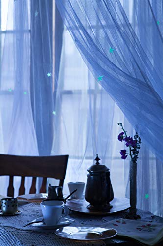  [AUSTRALIA] - Bed Canopy with Fluorescent Stars Glow in Dark for Baby, Kids, Girls Or Adults, Anti Mosquito As Mosquito Net Use to Cover The Baby Crib, Kid Bed, Girls Bed Or Full Size Bed, Fire Retardant Fabric