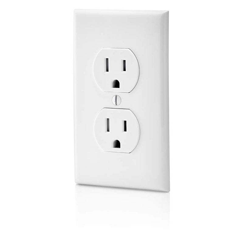  [AUSTRALIA] - Leviton T5320-W Straight Blade Tamper Resistant Duplex Receptacle, 125 V, 15 A, 2 Pole, 3 Wire, 1 Pack, White