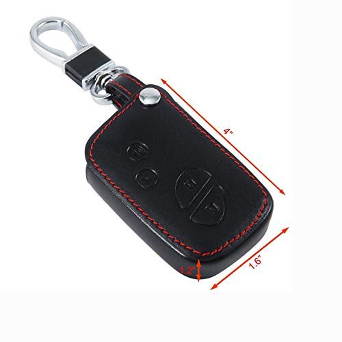 Partol Key Fob Case for Lexus Leather Keyless Entry Remote Control Key Fob Cover Case Replacement Fit Lexus ES300 ES330 ES350 RX350 RX300 IS300 IS250 GX470 GX460 lS460 GS300 GS400 GS350 NX GX - LeoForward Australia