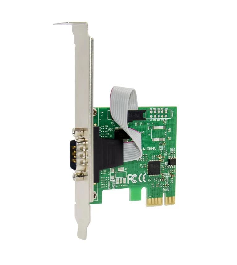  [AUSTRALIA] - dynattenik 1-Port PCI Express (PCIe) RS232 Serial Host Controller Adapter - PCIe to Serial DB9 Card - Standard/Low Profile Brackets