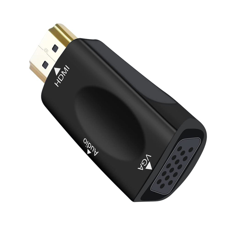  [AUSTRALIA] - DTECH HDMI to VGA Adapter with 3.5mm Audio Port Out for Computer Monitor PC TV 1080P HD Video (Male HDMI Input, Female VGA Output)