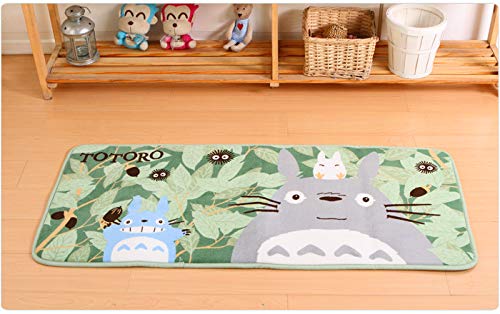 [AUSTRALIA] - Cute Flannel Totoro Bathroom Rugs Super Soft Memory Foam Bath Mat Bedroom Living Room Area Rugs Very Soft Anti-Slip (19.68x47.24 Inch)