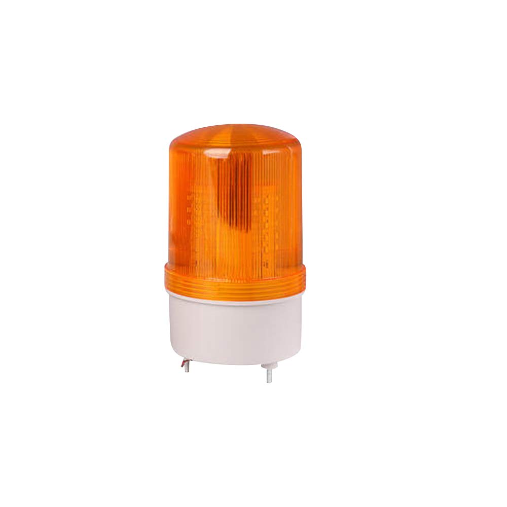  [AUSTRALIA] - Othmro 1Pcs LTE1101 12V 1W Warning Light, Industrial Signal Tower Lamp, Column LED Alarm Round Tower Light, Indicator Continuous Light, Plastic Electronic Part Flashing for Workstation No Sound Yellow LTE1101;12V