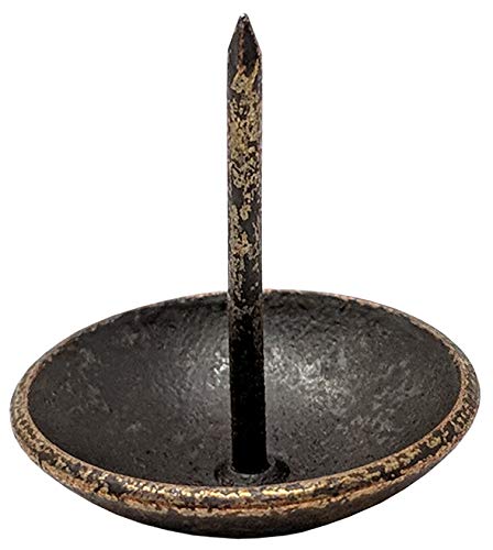  [AUSTRALIA] - ComfortStyle Premium Upholstery Tacks, 1-inch Diameter Nailhead Pins, Large Decorative Trim for Furniture (50, Dark Antique Brass) 50