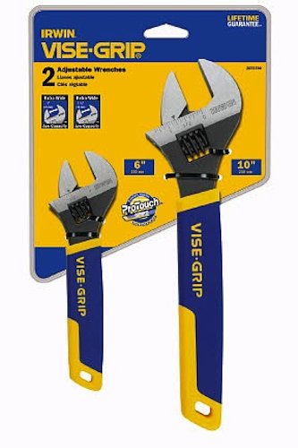  [AUSTRALIA] - IRWIN VISE-GRIP Adjustable Wrench Set, SAE, 6-Inch & 10-Inch, 2-Piece (2078700)