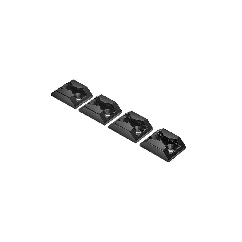  [AUSTRALIA] - MOTO4U 1.75" L Track Tie Down System Kits Square Anchor Point Tie Down Kit Quick Release Tie Down Anchor -4Packs in Black