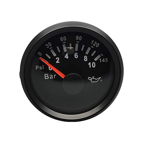  [AUSTRALIA] - ELING Oil Pressure Gauge Meter 0-10bar 0-145Psi 52mm(2") 12V/24V with Backlight