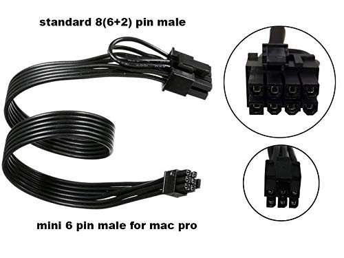 Mini 6 Pin male to 8(6+2) Pin male PCI Express Video Card Power Adapter Cable for Mac Pro Tower/Power Mac G5 20-inches TeamProfitcom - LeoForward Australia