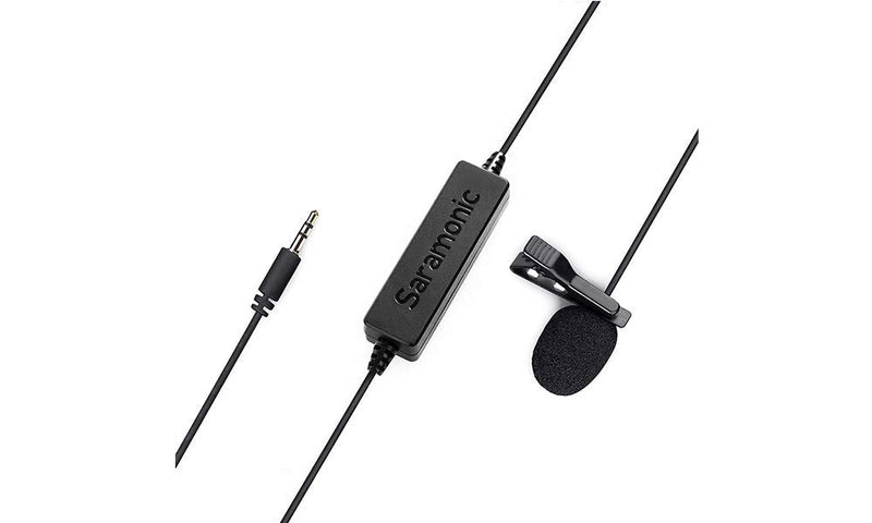  [AUSTRALIA] - Saramonic LavMicro Broadcast-Quality Lavalier Omnidirectional Microphone with 3.5mm TRS/TRRS Combo Connector & 6.3mm Adapter for Smartphones, DSLR Cameras, Camcorders & Recorders