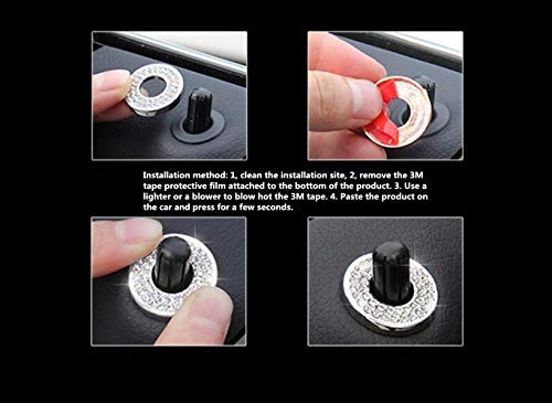 4 Pcs Bling Bling Car Door Lock Pull Rod Bolt Fit For mercedes benz,DIY Bling Car Accessories for mercedes benz - LeoForward Australia