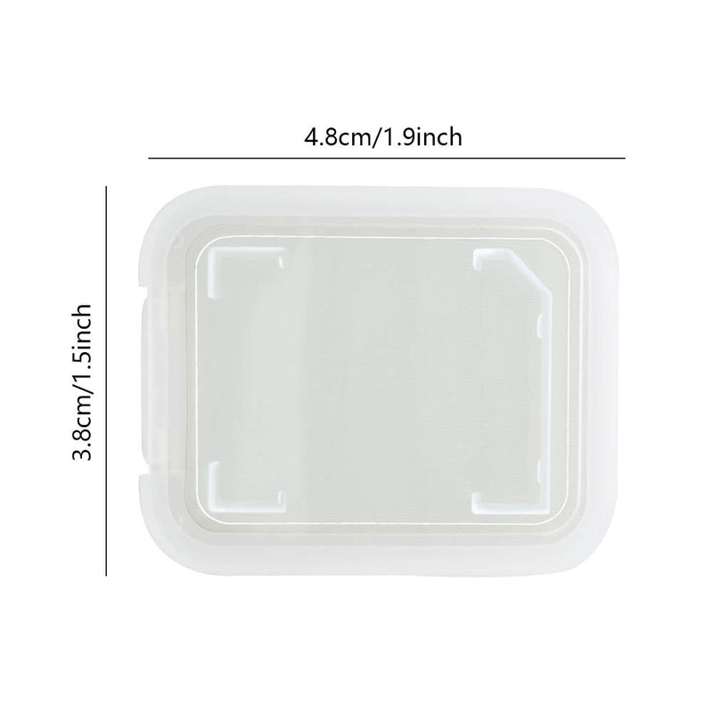 10 Pcs Plastic Memory Card Storage Case Compatible with SD MMC/SDHC PRO Duo White - LeoForward Australia