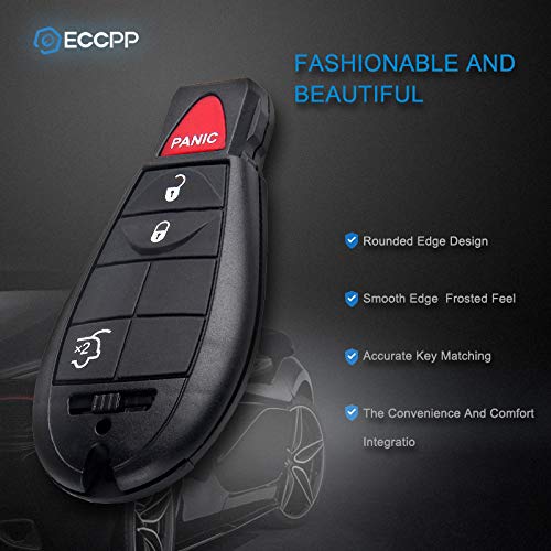  [AUSTRALIA] - ECCPP Replacement fit for Uncut 433MHz Keyless Entry Remote Key Fob Chrysler Dodge Jeep Series M3N5WY783X (Pack of 2)