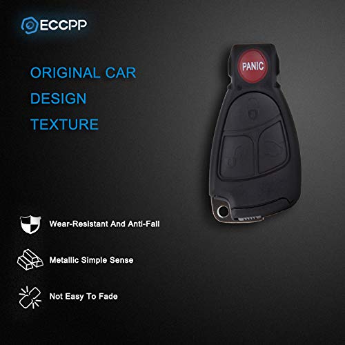 ECCPP 2 PCS 4 Buttons Remote Smart Key Shell Case Replacement fit for Mercedes-Benz CLK350 CLS500 E430 SLK230 SLK320 CL500 CLK320 CLK430 S430 S500 S600 SL500 IYZ 3312 X 2pcs - LeoForward Australia