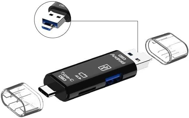  [AUSTRALIA] - 5 in 1 Micro SD Card Reader Adapter Type C Micro USB SD Memory Card Reader Compatible with MacBook Laptop USB 3.0 SD/TF OTG Card Reader