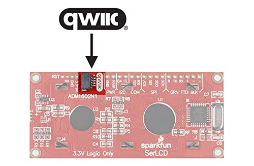  [AUSTRALIA] - SparkFun 20x4 SerLCD - RGB Backlight (Qwiic) - Black on Red/Green/Blue Display Communicate with Serial I2C SPI 3.3V Logic and Power