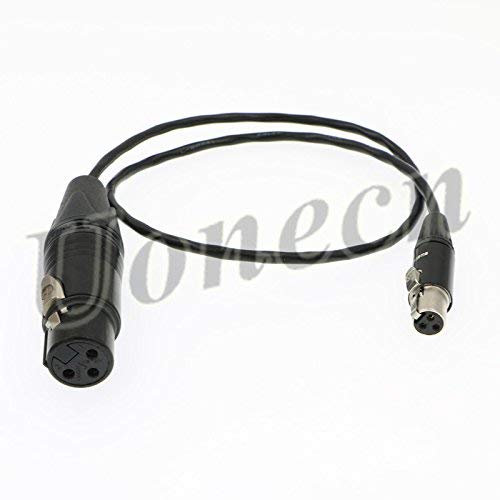  [AUSTRALIA] - Uonecn Mini XLR 3 Pin Female to 3 Pin Female Plug XL2 TA3-F Audio Cable Adapter Camera Video Assist for SD 442 Devices 688/788 20''