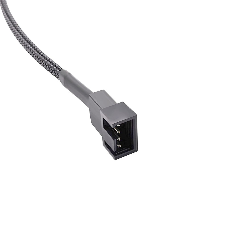  [AUSTRALIA] - ThreeBulls 5 Pack 4-Pin PWM Fan Splitter Cable, Sleeved Braided Adapter Computer PC Fan Power Extension Cable Converter for Computer ATX Case 4-Pin/3-Pin Cooling Fan Cable (10.6")